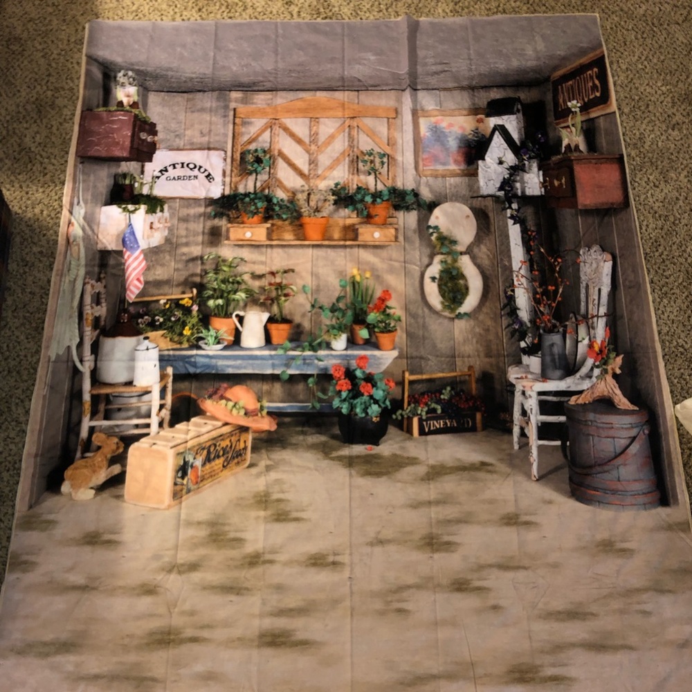 Kate photography flower shed backdrop